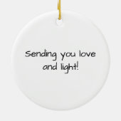 Joy World Elegant Blue Gold Glitzer Geode Keramik Ornament (Hinten)