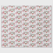 Joy Wreath auf Birch Wood Geschenkpapier (Flach)