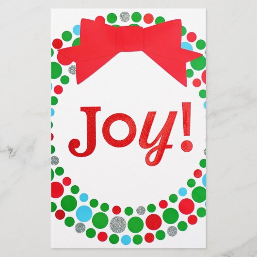 Joy Wreath Briefpapier (Vorderseite)