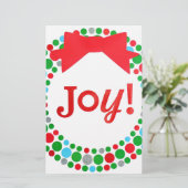 Joy Wreath Briefpapier (Stehend Vorderseite)