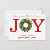 Joy Wreath Business - 3x5 Weihnachtskarte Einladung (Vorderseite)