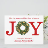 Joy Wreath Business - 6x8 Weihnachtskarte Feiertagskarte (Stehend Vorderseite)