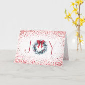Joy Wreath Christmas Card Karte (Gelbe Blume)