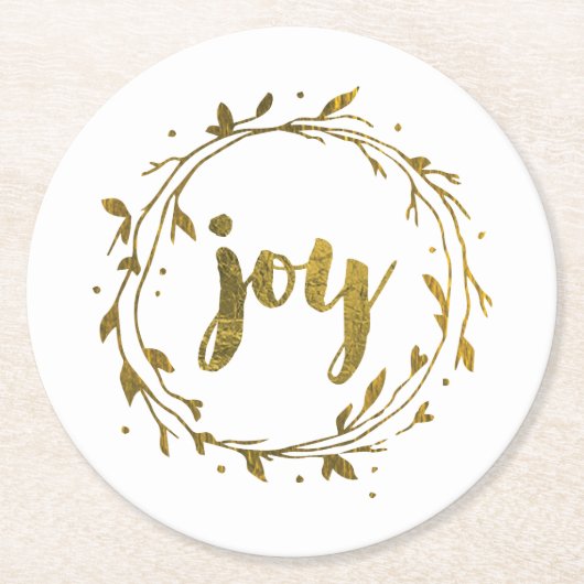 Joy Wreath Christmas Untersetzer (Vorderseite)