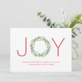 Joy Wreath Elegante Business Business Weihnachten (Stehend Vorderseite)