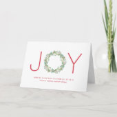 Joy Wreath Elegante Business Business Weihnachten (Vorderseite)