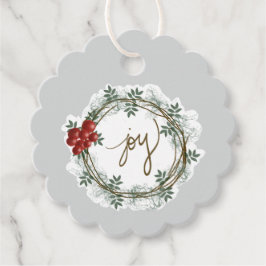 Joy Wreath Gift Tag | Feiertage Geschenkanhänger