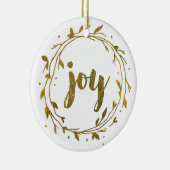 Joy Wreath Gold Weihnachtsfamilie Ornament (Rechts)