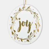 Joy Wreath Gold Weihnachtsfamilie Ornament (Links)