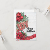 Joy & Wreath Holiday Collection Karte (Vorderseite/Rückseite Beispiel)