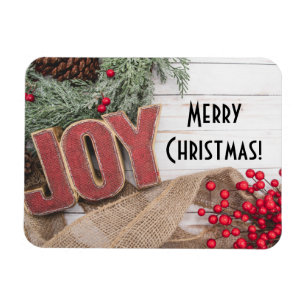 Joy & Wreath Holiday Collection Magnet