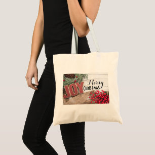 Joy & Wreath Holiday Collection Tragetasche