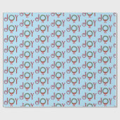 Joy Wreath On Blue Geschenkpapier (Flach)