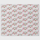 Joy Wreath on White Birch Geschenkpapier (Flach)