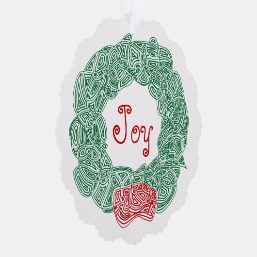 Joy Wreath Ornament Karte (Rechts)
