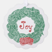Joy Wreath Ornament Karte (Vorderseite)