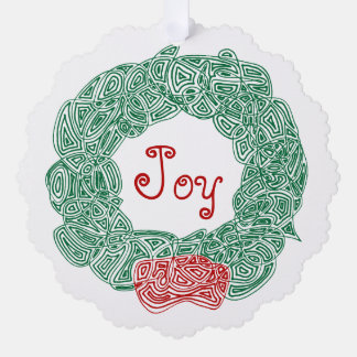 Joy Wreath Ornament Karte
