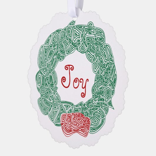 Joy Wreath Ornament Karte (Links)