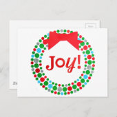 Joy Wreath Postkarte (Vorne/Hinten)