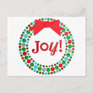 Joy Wreath Postkarte