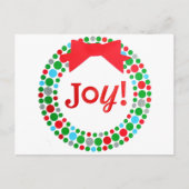 Joy Wreath Postkarte (Vorderseite)