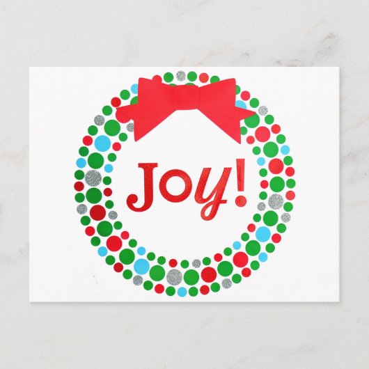 Joy Wreath Postkarte (Vorderseite)