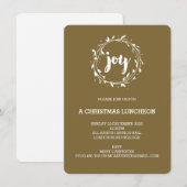 Joy Wreath Weihnachts-Party/Abendessen/Einladung Einladung (Vorne/Hinten)