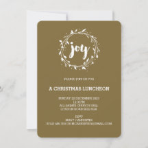 Joy Wreath Weihnachts-Party/Abendessen/Einladung