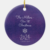 JOY-Zierarbeit, MIT PERSONALISIERTER NACHRICHT Keramik Ornament (Hinten)