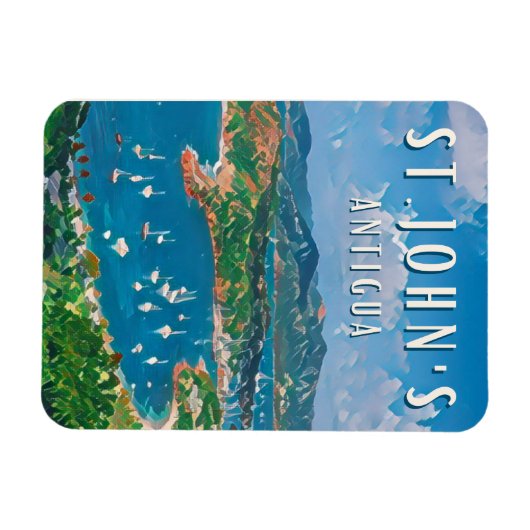Joyau der Karibik: Saint John’s Magnet (Horizontal)