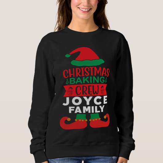 Joyce Crew Weihnachtsbacken Matching Elf Sweatshirt (Vorderseite)