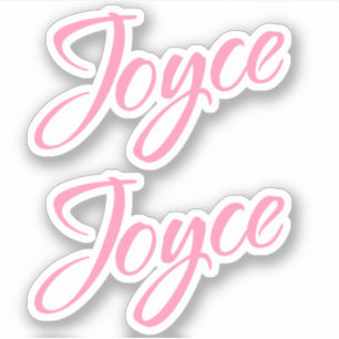 Joyce Decorative Name in Pink x2 Aufkleber
