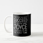 JOYCE Gift Name Personalized Birthday Funny Christ Kaffeetasse<br><div class="desc">JOYCE Gift Name Personalized Birthday Funny Christmas Joke</div>