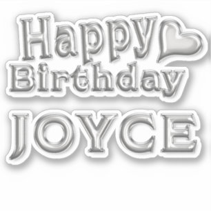 Joyce Happy Birthday silver Aufkleber Sticker