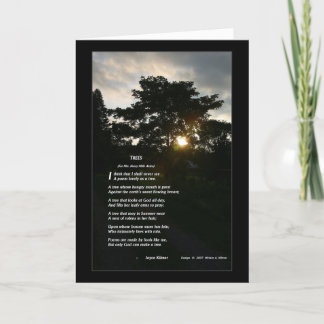 Joyce Kilmer Gedicht Trees für gefaltetes 12x18 Karte