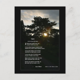 Joyce Kilmer "Trees" illustriert von Enkelin Postkarte