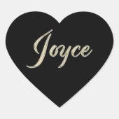 Joyce white gold Handwriting Aufkleber Herz (Vorderseite)