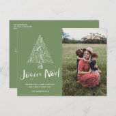 Joyeaux Weihnachten Family Foto Weihnachten Grün (Vorne/Hinten)