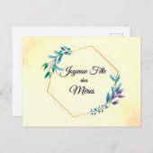 Joyeuse Fete des Meres | Happy Mother's Day Postkarte (Vorne/Hinten)