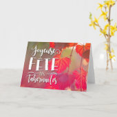 Joyeuse Fete des Tabernacles Grußkarte Karte (Gelbe Blume)