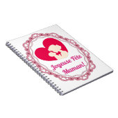Joyeuse Fête Maman – Cadre Vintage  Notizblock (Rechte Seite)