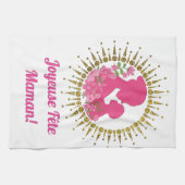 Joyeuse Fête Maman  Geschirrtuch (Horizontal)