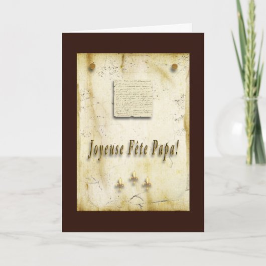 Joyeuse Fête Papa! Feiertagskarte (Vorderseite)
