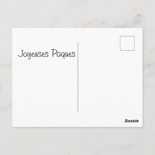Joyeuse Paques Postkarte (Rückseite)