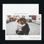 Joyeuses Fêtes Carte de voeu Foto minimaliste Feiertagskarte<br><div class="desc">Im Stil des einfachen und élégant pour cette carte de voeu en français,  personnalisable avec votre Foto.</div>