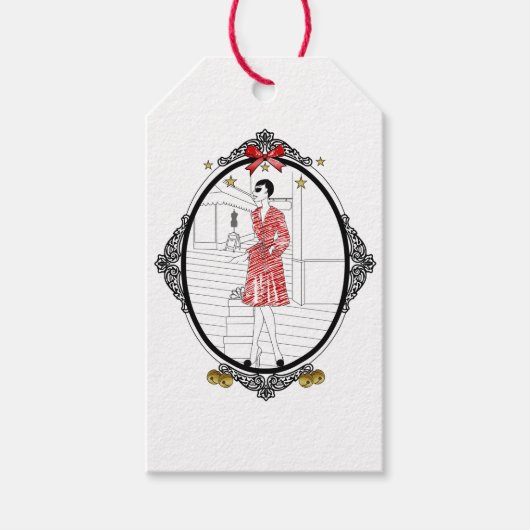 Joyeuses Fêtes Geschenkanhänger (Vorderseite)