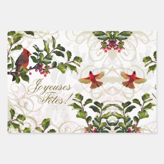 Joyeuses Fetes! Geschenkpapier Set (Vorderseite 2)