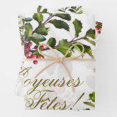 Joyeuses Fetes! Geschenkpapier Set (Beispiel)