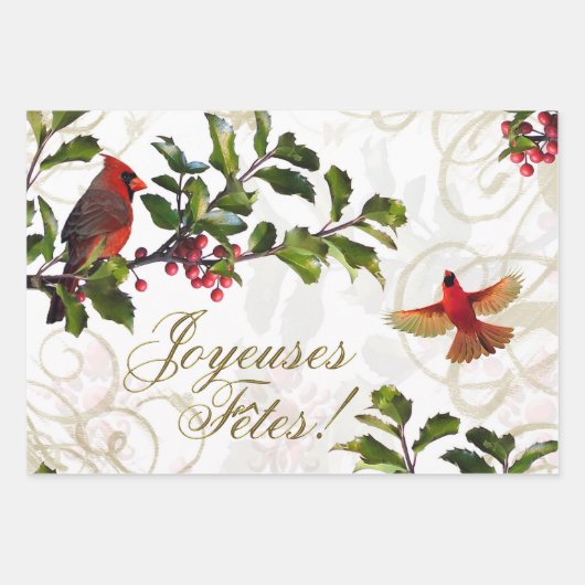 Joyeuses Fetes! Geschenkpapier Set (Vorderseite)