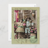 Joyeuses Pâques Oaster Feiertagspostkarte (Vorne/Hinten)